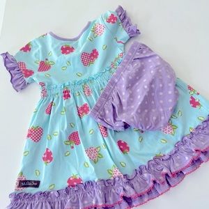 12-18m Matilda Jane shirt sleeve strawberry dress